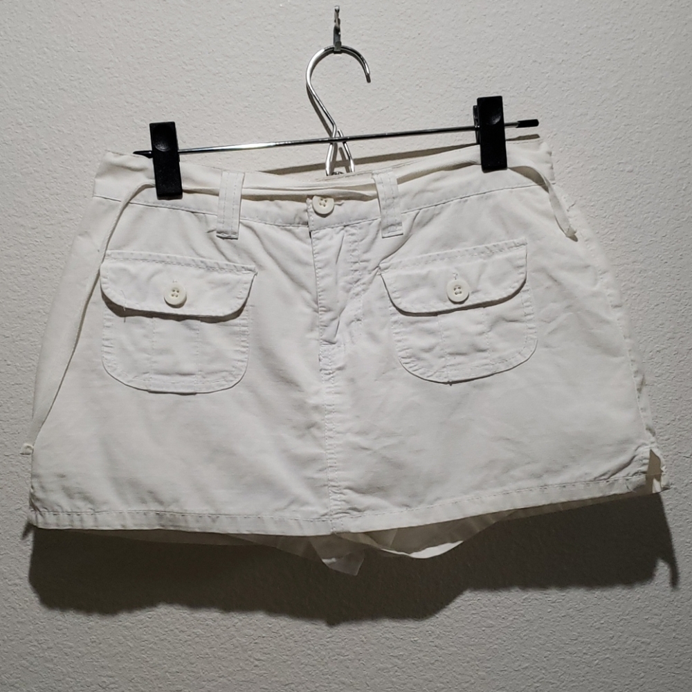 White cotton skort.